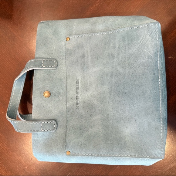 Portland Leather Mini Crossbody Bag “Aqua” NEW - Picture 4 of 13